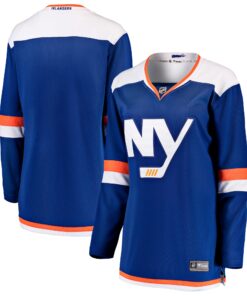 New York Islanders Fanatics Women_s Alternate Breakaway Blank Jersey  Blue