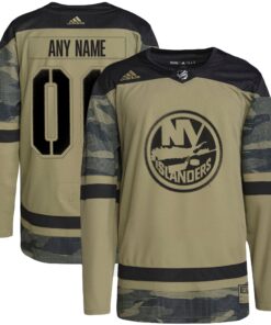 New York Islanders Military Appreciation Team Authentic Custom Practice Jersey  Camo