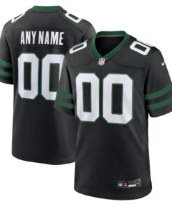 New York Jets  Alternate Custom Game Jersey  Legacy Black