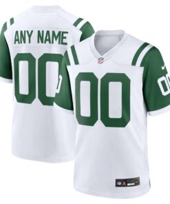 New York Jets  Classic Alternate Custom Replica Jersey  White