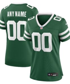 New York Jets  Women_s Custom Game Jersey  Legacy Green