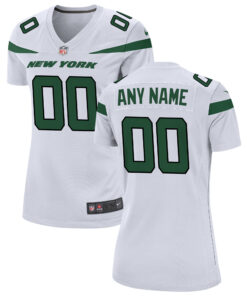 New York Jets  Women_s Custom Game Jersey  White