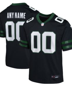 New York Jets  Youth Alternate Custom Game Jersey  Legacy Black