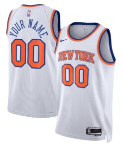 New York Knicks Unisex Swingman Custom Jersey White - Association Edition