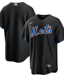 New York Mets2022 Alternate Replica Team Jersey  Black