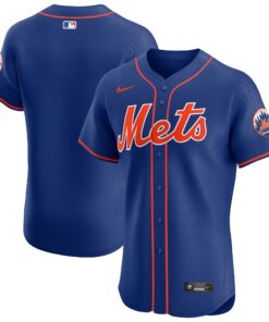 New York MetsAlternate Vapor Premier Elite Patch Jersey  Royal