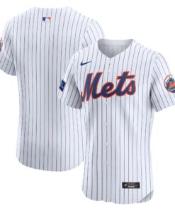 New York MetsHome Elite Patch Jersey  White