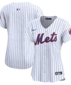New York MetsWomen_s Home Limited Jersey  White