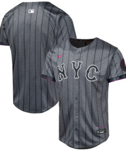 New York MetsYouth 2024 City Connect Limited Jersey  Graphite