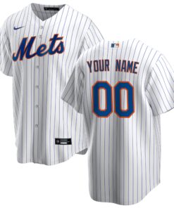 New York MetsYouth Home Replica Custom Jersey  White