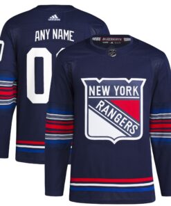  New York Rangers  Alternate  Primegreen Authentic Custom Jersey  Navy