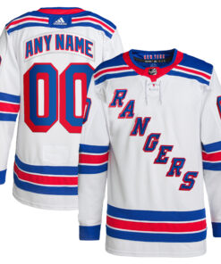  New York Rangers  Away  Primegreen Authentic Custom Jersey  White