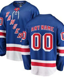 New York Rangers Fanatics Home Breakaway Custom Jersey  Blue