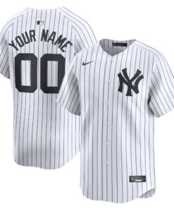 New York YankeesHome Limited Custom Jersey  White