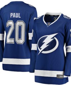 Nicholas Paul Tampa Bay Lightning Fanatics Women_s Home Breakaway Player Jersey  Blue