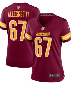 Nick Allegretti Washington Commanders  Women_s  Game Jersey   Burgundy