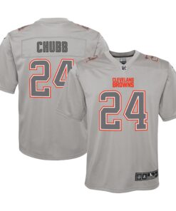 Nick Chubb Cleveland Browns  Youth Atmosphere Game Jersey  Gray