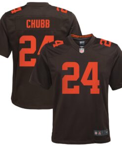 Nick Chubb Cleveland Browns  Youth Game Jersey  Brown 1