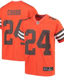 Nick Chubb Cleveland Browns  Youth Inverted Team Game Jersey  Orange