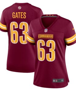 Nick Gates Washington Commanders  Women_s Game Player Jersey  Burgundy 1