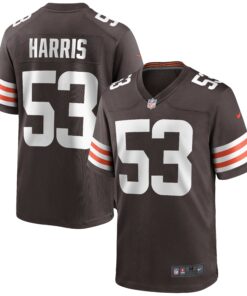 Nick Harris Cleveland Browns  Game Jersey  Brown 1