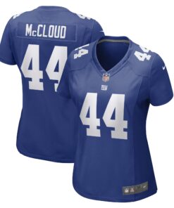 Nick McCloud New York Giants  Women_s Game Player Jersey  Royal