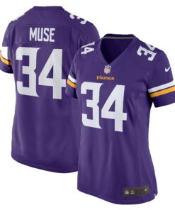 Nick Muse Minnesota Vikings  Women_s Home Game Player Jersey  Purple