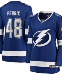 Nick Perbix Tampa Bay Lightning Fanatics Women_s Home Breakaway Player Jersey  Blue