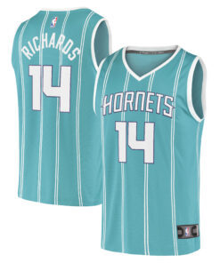 Nick Richards Charlotte Hornets Fanatics Youth 202021 Fast Break Replica Jersey - Icon Edition - Teal
