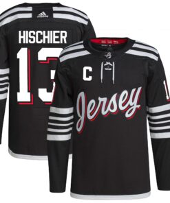 Nico Hischier New Jersey Devils Alternate Primegreen Authentic Player Jersey  Black