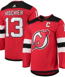 Nico Hischier New Jersey Devils Home Primegreen Authentic Player Jersey  Red