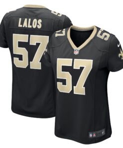 Niko Lalos New Orleans Saints  Women_s Team Game Jersey   Black
