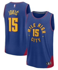 Nikola Jokic Denver Nuggets Fanatics Fast Break Replica Player Jersey - Statement Edition - Blue
