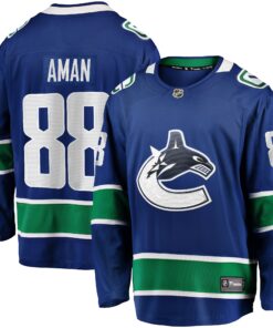 Nils Aman Vancouver Canucks Fanatics Home Premier Breakaway Player Jersey  Blue