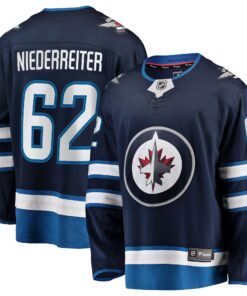 Nino Niederreiter Winnipeg Jets Fanatics Home Premier Breakaway Player Jersey  Navy
