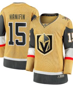 Noah Hanifin Vegas Golden Knights Fanatics Women_s Home Breakaway Jersey  Gold