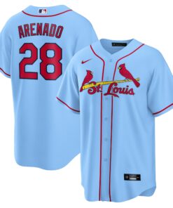 Nolan Arenado St. Louis CardinalsAlternate Official Replica Player Jersey  Light Blue