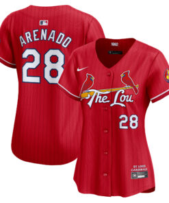 Nolan Arenado St. Louis CardinalsWomen_s 2024 City Connect Limited Player Jersey  Red