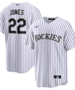 Nolan Jones Colorado RockiesHome Replica Jersey  White