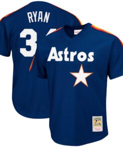 Nolan Ryan Houston Astros Mitchell amp Ness Cooperstown Collection Big amp Tall Mesh Batting Practice Jersey  Navy