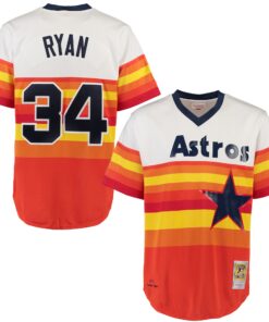 Nolan Ryan Houston Astros Mitchell amp Ness Throwback Authentic Jersey  White