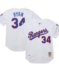 Nolan Ryan Texas Rangers Mitchell amp Ness 1993 Cooperstown Collection Authentic Jersey  White