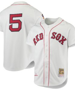 Nomar Garciaparra Boston Red Sox Mitchell amp Ness 1997 Cooperstown Collection Authentic Jersey  White