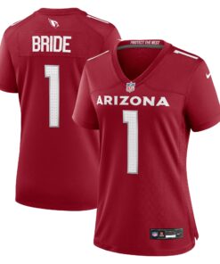 Number 1 Bride Arizona Cardinals  Women_s Game Jersey  Cardinal