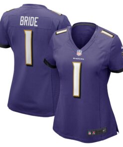 Number 1 Bride Baltimore Ravens  Women_s Game Jersey  Purple