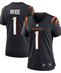 Number 1 Bride Cincinnati Bengals  Women_s Game Jersey  Black