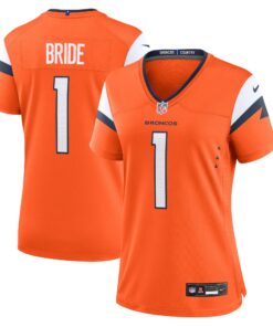 Number 1 Bride Denver Broncos  Women_s Game Jersey  Orange