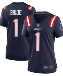 Number 1 Bride New England Patriots  Women_s Game Jersey  Navy