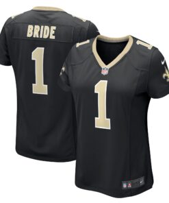 Number 1 Bride New Orleans Saints  Women_s Game Jersey  Black