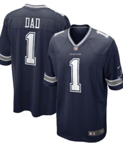 Number 1 Dad Dallas Cowboys  Game Jersey  Navy